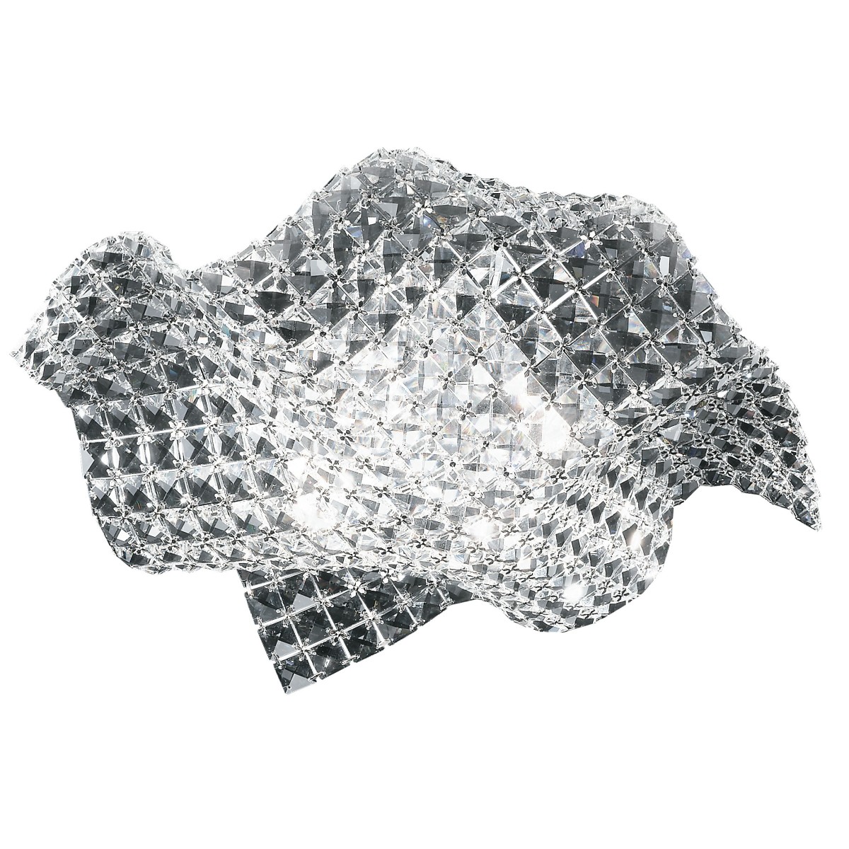 I-RUMBA-H2O / PL44 - Plafonnier vague moderne K9 Crystals...