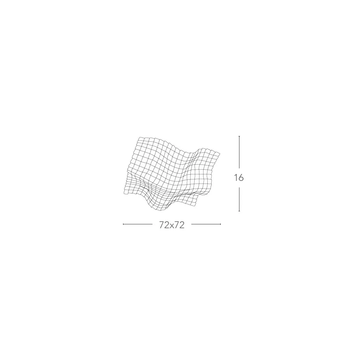 Plafoniera Rumba a Rombo 72x72 cm in Metallo con Cristalli Trasparenti FanEurope