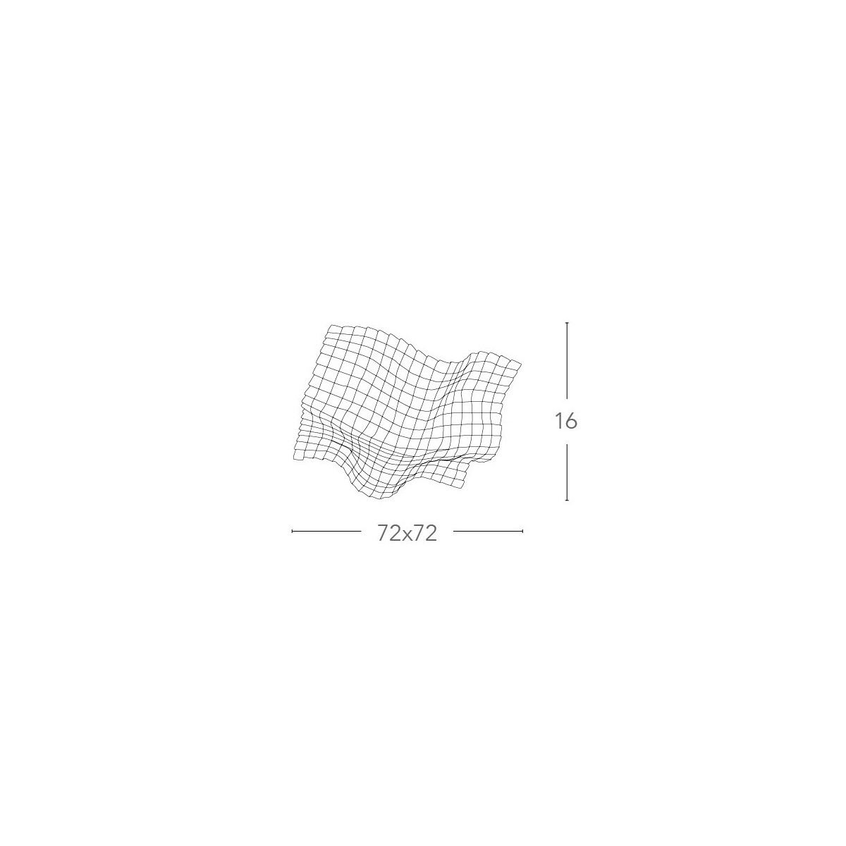 Plafoniera Rumba a Rombo 72x72 cm in Metallo con...