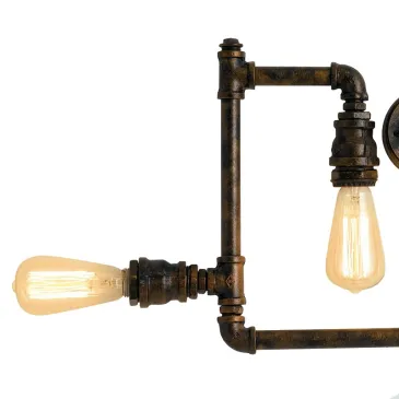 Lampadine Alogene con Luce Calda Plafoniera in Metallo con effetto Ruggine