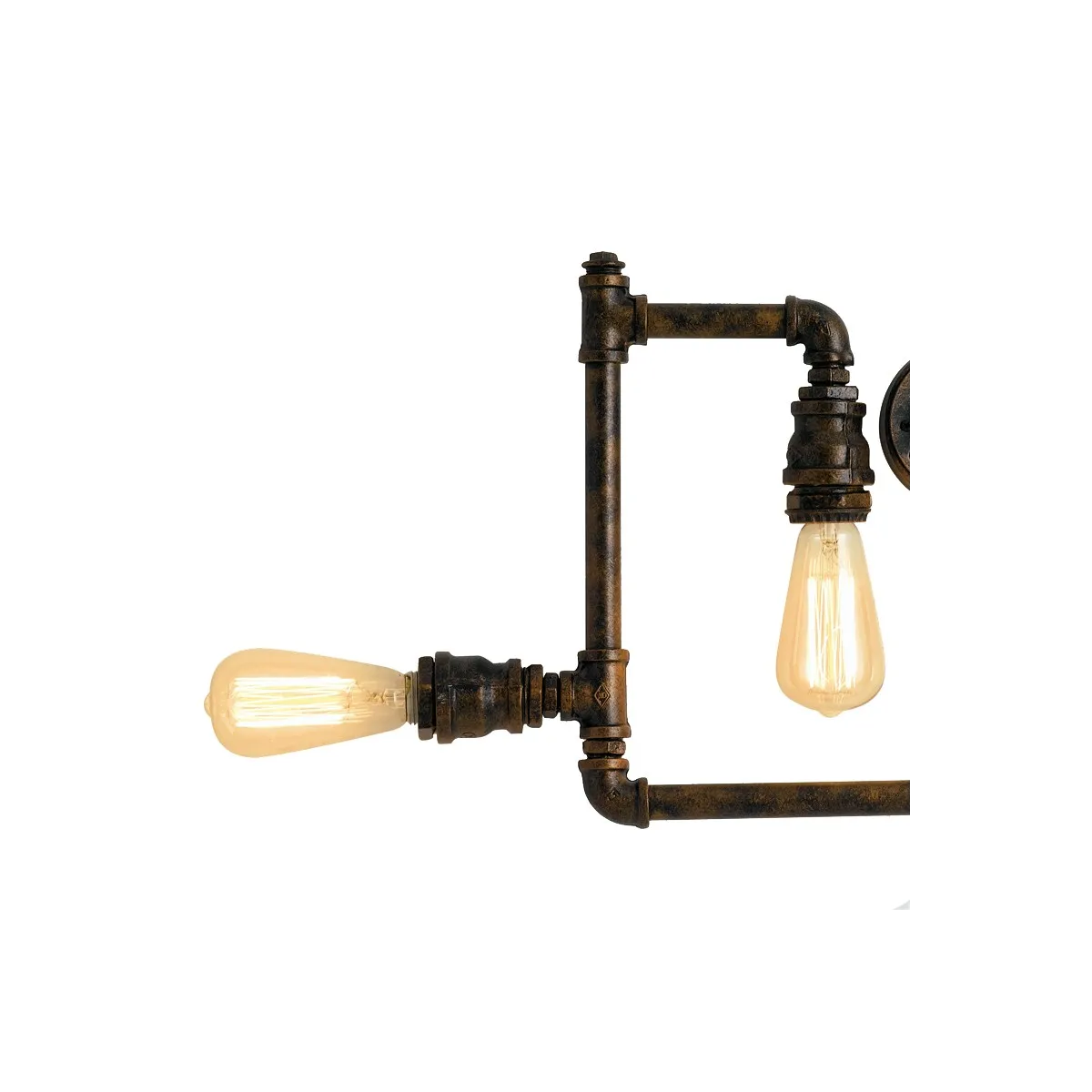 Lampadine Alogene con Luce Calda Plafoniera in Metallo con effetto Ruggine