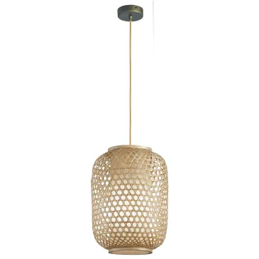 I-ZEN-S-S  - Sospensione Intreccio Bambù Naturale Lampadario Etnico E27