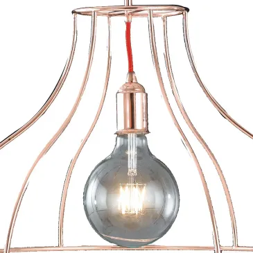 Suspension Frida avec abat-jour Minimal en métal doré rose