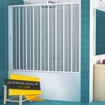 Nicchia Parete Vasca Bagno Soffietto Pvc 140 150 160 170 h150