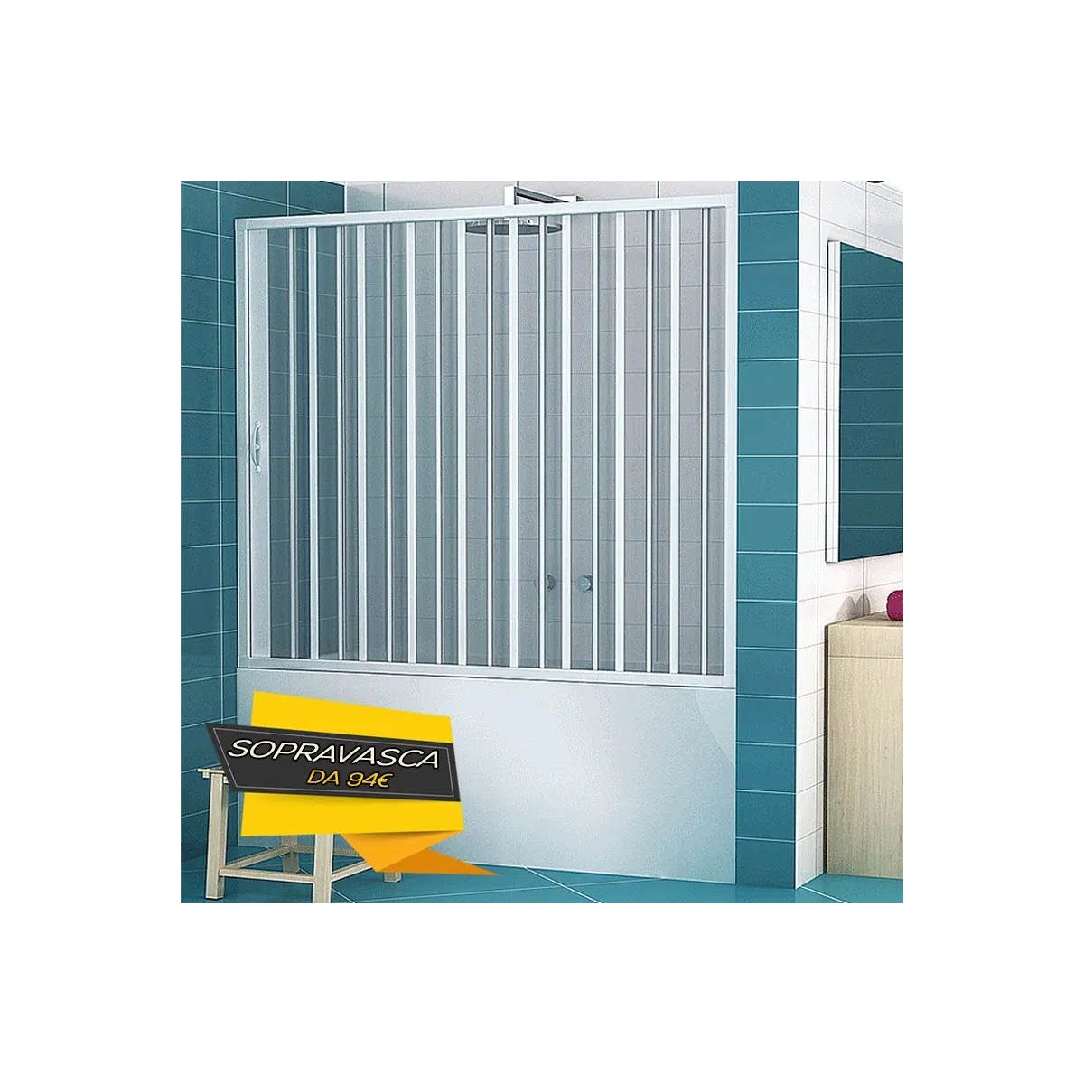 Nicchia Parete Vasca Bagno Soffietto Pvc 140 150 160 170...