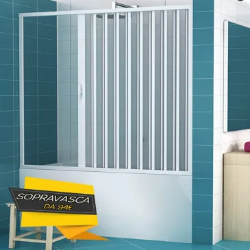 Nicchia Parete Vasca Bagno Soffietto Pvc 140 150 160 170 h150