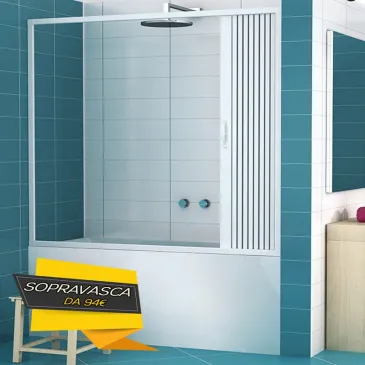 Nicchia Parete Vasca Bagno Soffietto Pvc 140 150 160 170 h150