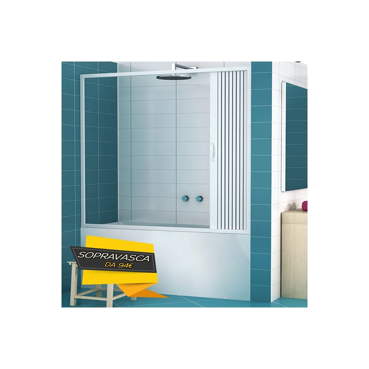 Nicchia Parete Vasca Bagno Soffietto Pvc 140 150 160 170...