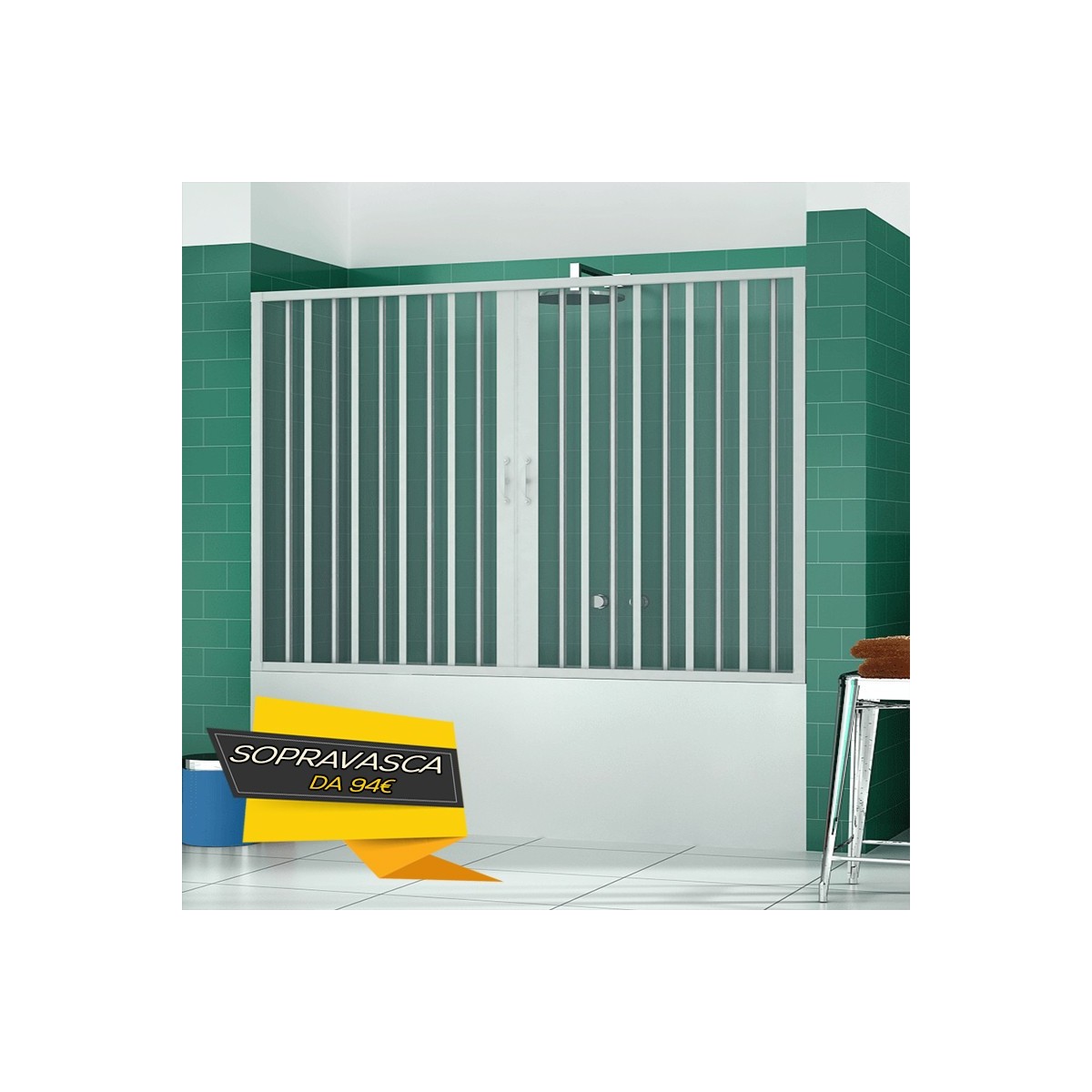 Soufflet de baignoire mural niche 140150160170 h150 en pvc