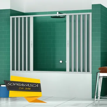 Parete Nicchia Vasca Bagno Soffietto 140 150 160 170 h150 in pvc