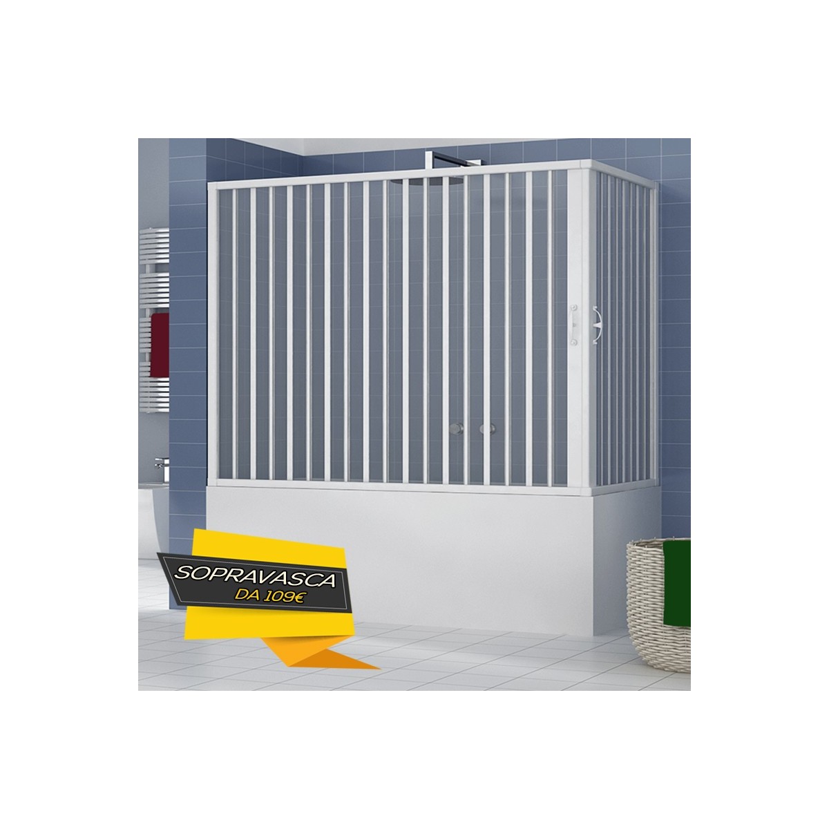 Cabine de douche Baignoire murale en pvc 70x140 70x150...