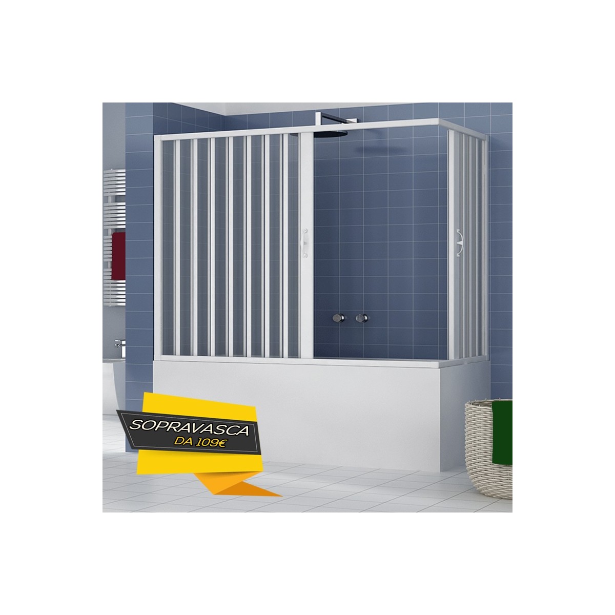 Cabine de douche Baignoire murale en pvc 70x140 70x150...