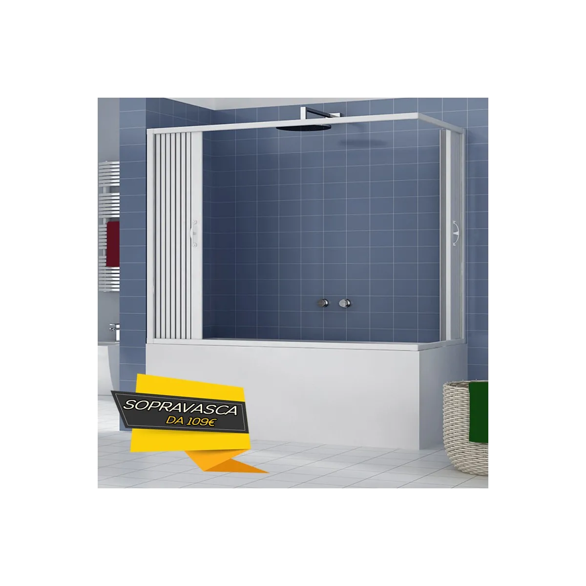 Cabine de douche Baignoire murale en pvc 70x140 70x150...