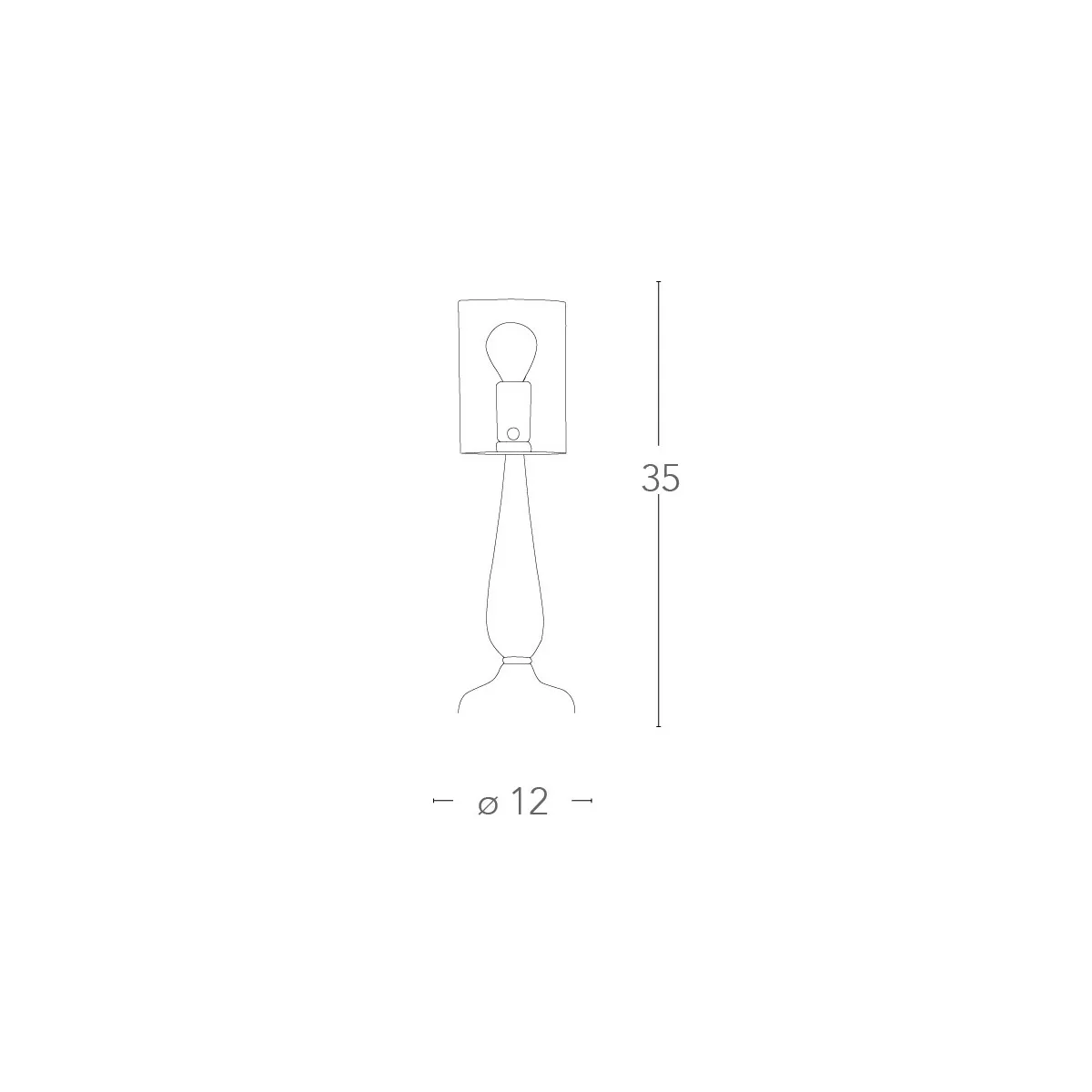 Lampe de table Aurora en verre transparent avec finitions chromées Fan Europe