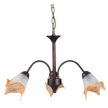 I-1162/3 RUG - Lampadario Metallo diffusori Vetro Bianco Arancio Sospensione Classica E14