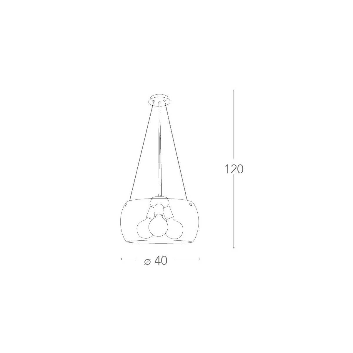 Lampadario Equatore Circolare in Vetro Bianco con...