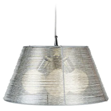 I-SPRIZ / S45 SILVER - Lustre suspendu en aluminium avec cage en fil métallique, intérieur moderne E27