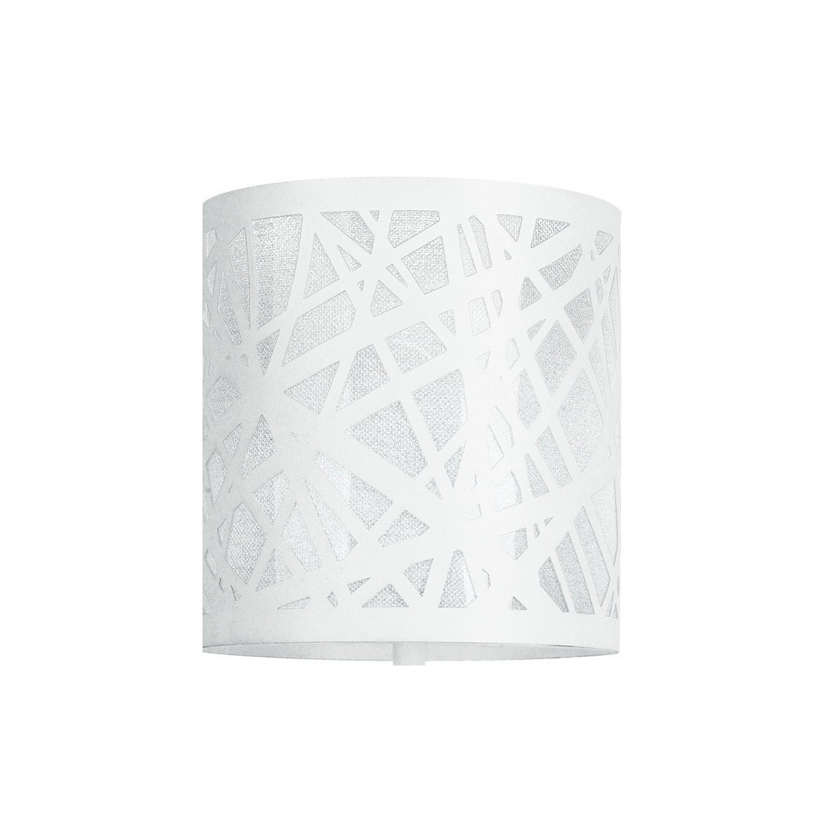 Abat-jour en acier blanc avec ligne Batik de décoration laser sculptée abstraite