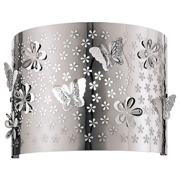 Applique murale papillon en acier avec fleurs et papillons sculpté au laser par Fan Europe