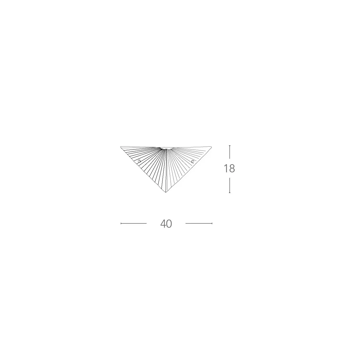 Applique Iside Triangolare in Vetro Diamantato con Decoro...