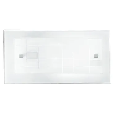 I-MUSA/AP - Applique Rettangolare Vetro Cornice decoro Quadri Lampada da Parete Classica E27