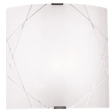 I-PARADISE / AP - Décoration Géométrique Applique Carrée Verre Satiné Classique Gravé E27