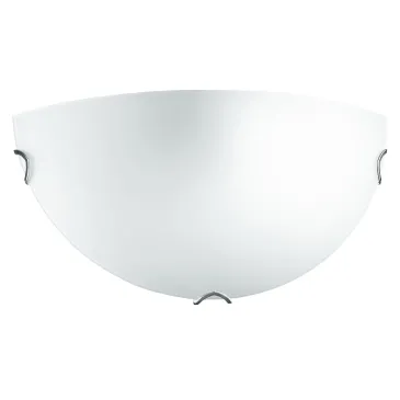 I-OBLO/AP - Applique Lunetta Vetro Satinato Bianco Lampada da Parete Classica E27