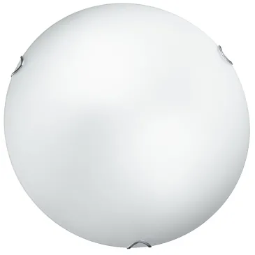 I-OBLO/PL30 - Plafoniera Tonda Bianca in Vetro Satinato Lampada Classica Soffitto Parete E27