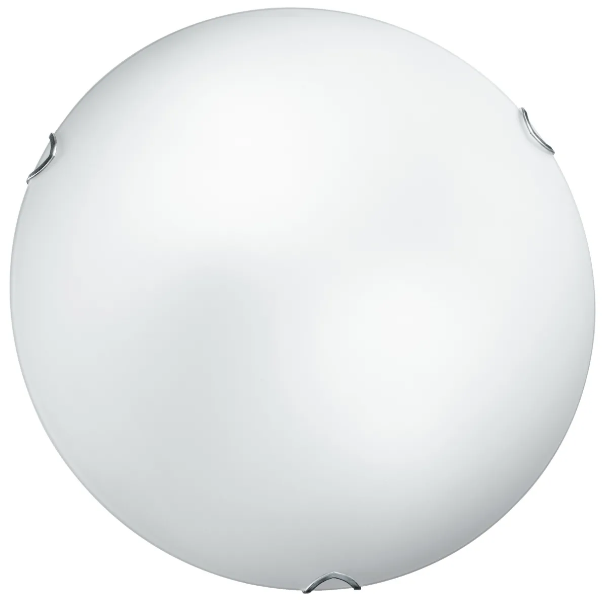 I-OBLO/PL30 - Plafoniera Tonda Bianca in Vetro Satinato Lampada Classica Soffitto Parete E27