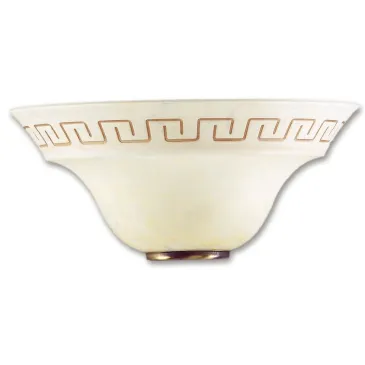01/01212 - Applique Classica Greca Vetro Marmo Ambra Lampada da Parete E27