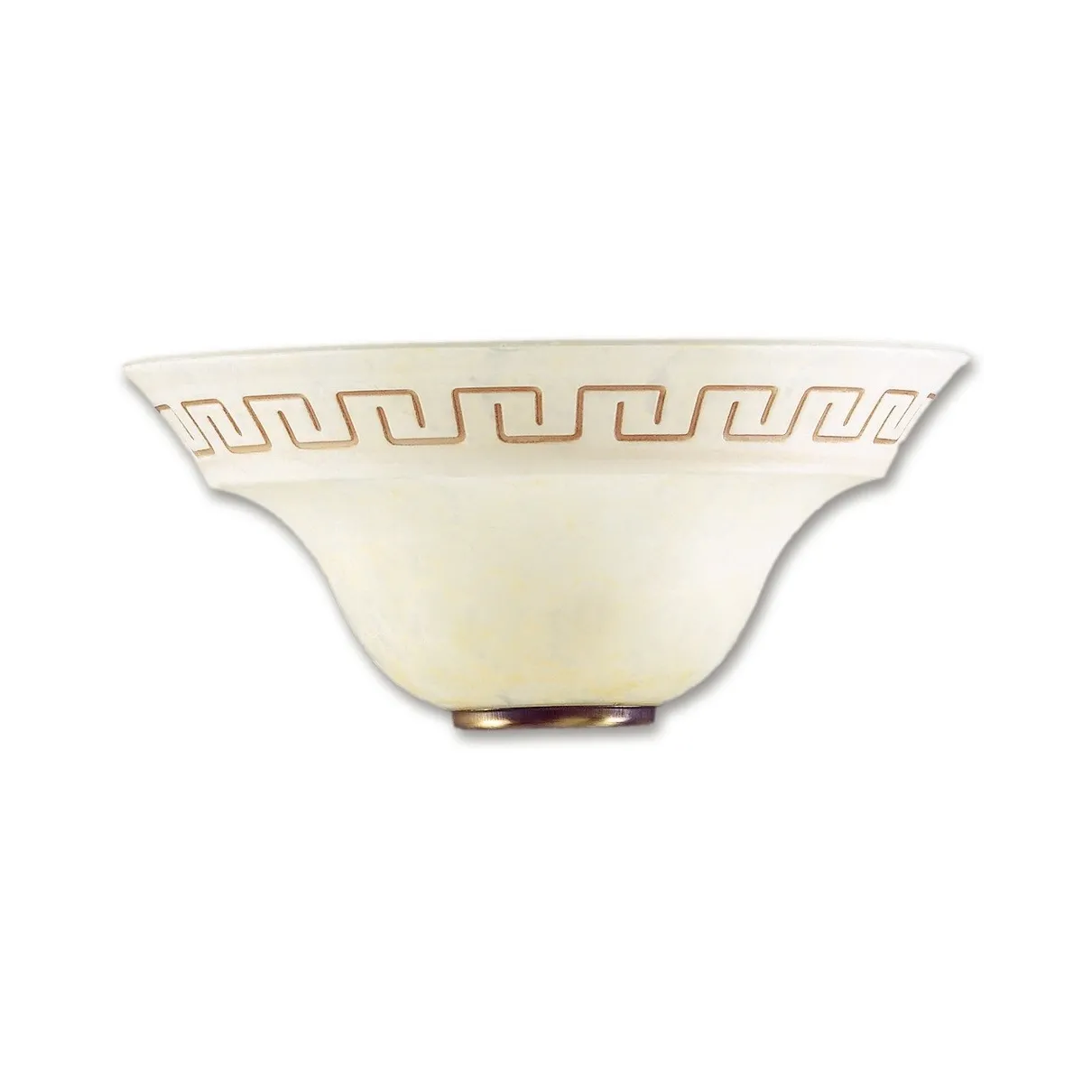 01/01212 - Applique murale classique grecque en verre marbré ambre E27