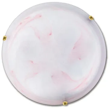 32/28601 - Plafoniera Tonda Classica Vetro Sfumato Rosa Interni E27