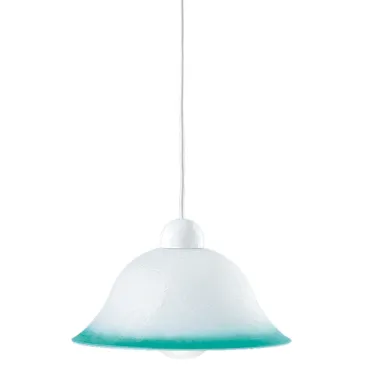 33/05200 - Sospensione paralume Campana Vetro Sfumato Verde Lampadario Classico E27