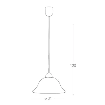 Pendentif XVIIIe Siècle en Verre Blanc avec Bord Dégradé Bleu FanEurope