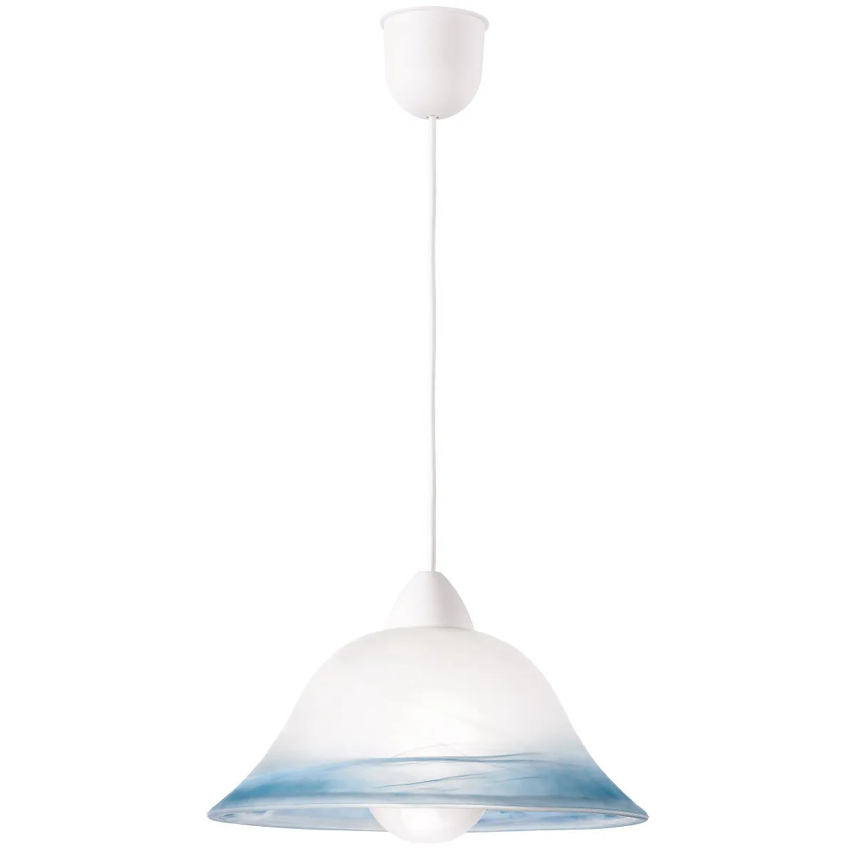 Lampadario Settecento con Sospensione a Filo e Paralume...