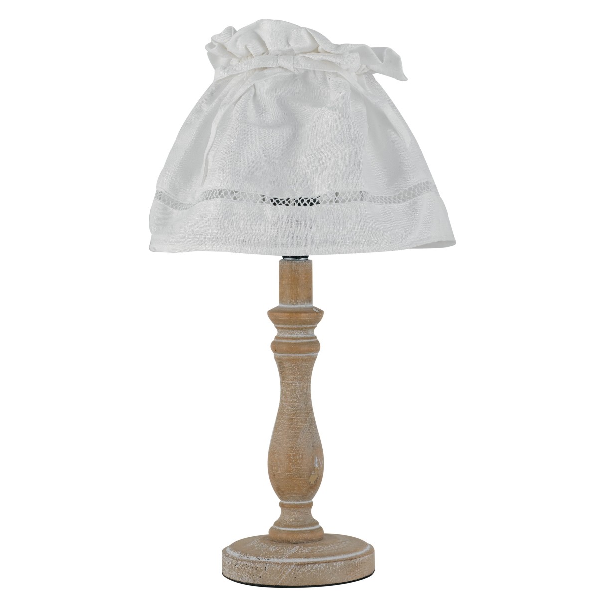 I-LULLABY-LUME - Abat jour Fusto Legno Naturale Paralume...