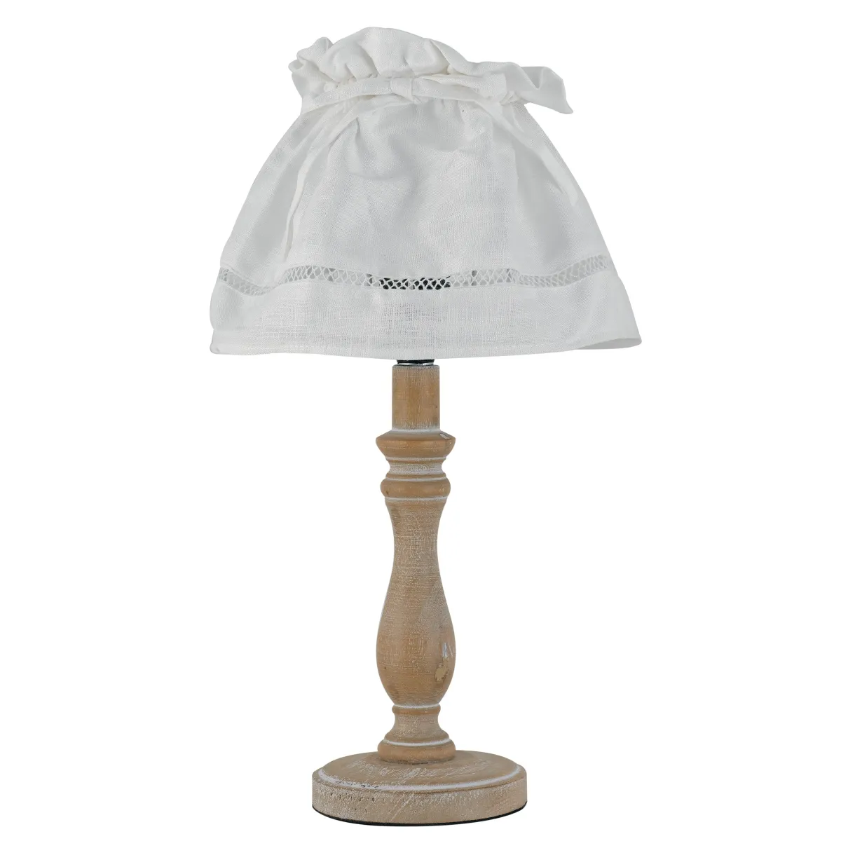 I-LULLABY-LUME - Abat jour Fusto Legno Naturale Paralume...