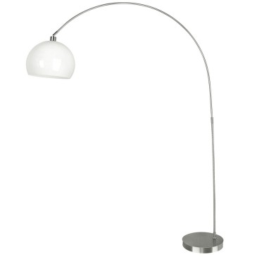 Lampadaire arqué nickel ou blanc E27