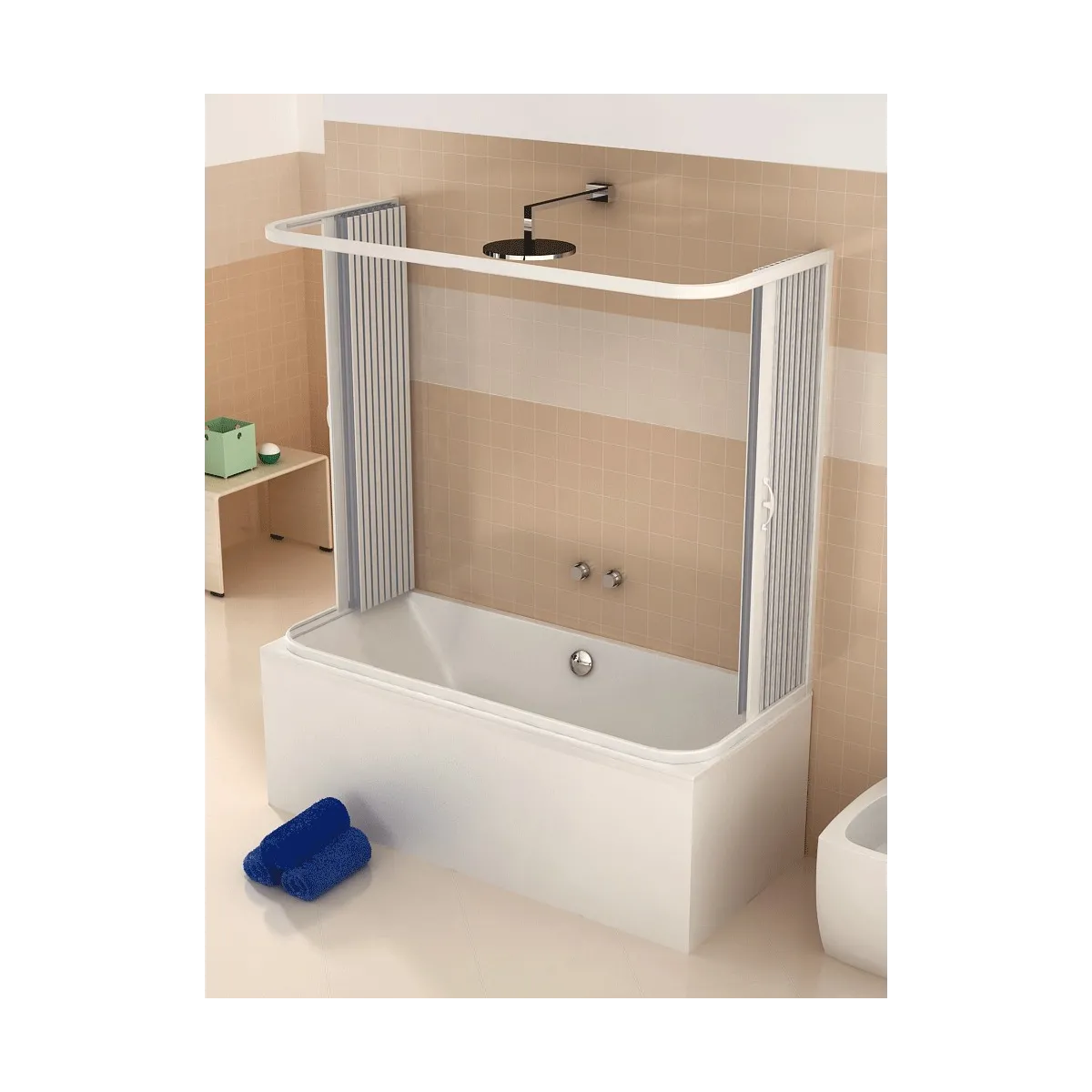 Box Doccia Cabina Vasca Tre lati 80 70x140x70 70x150x70...