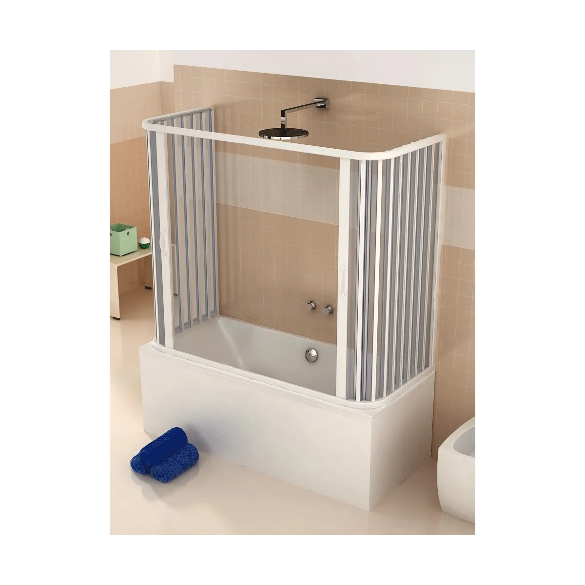 Box Doccia Cabina Vasca Tre lati 80 70x140x70 70x150x70...