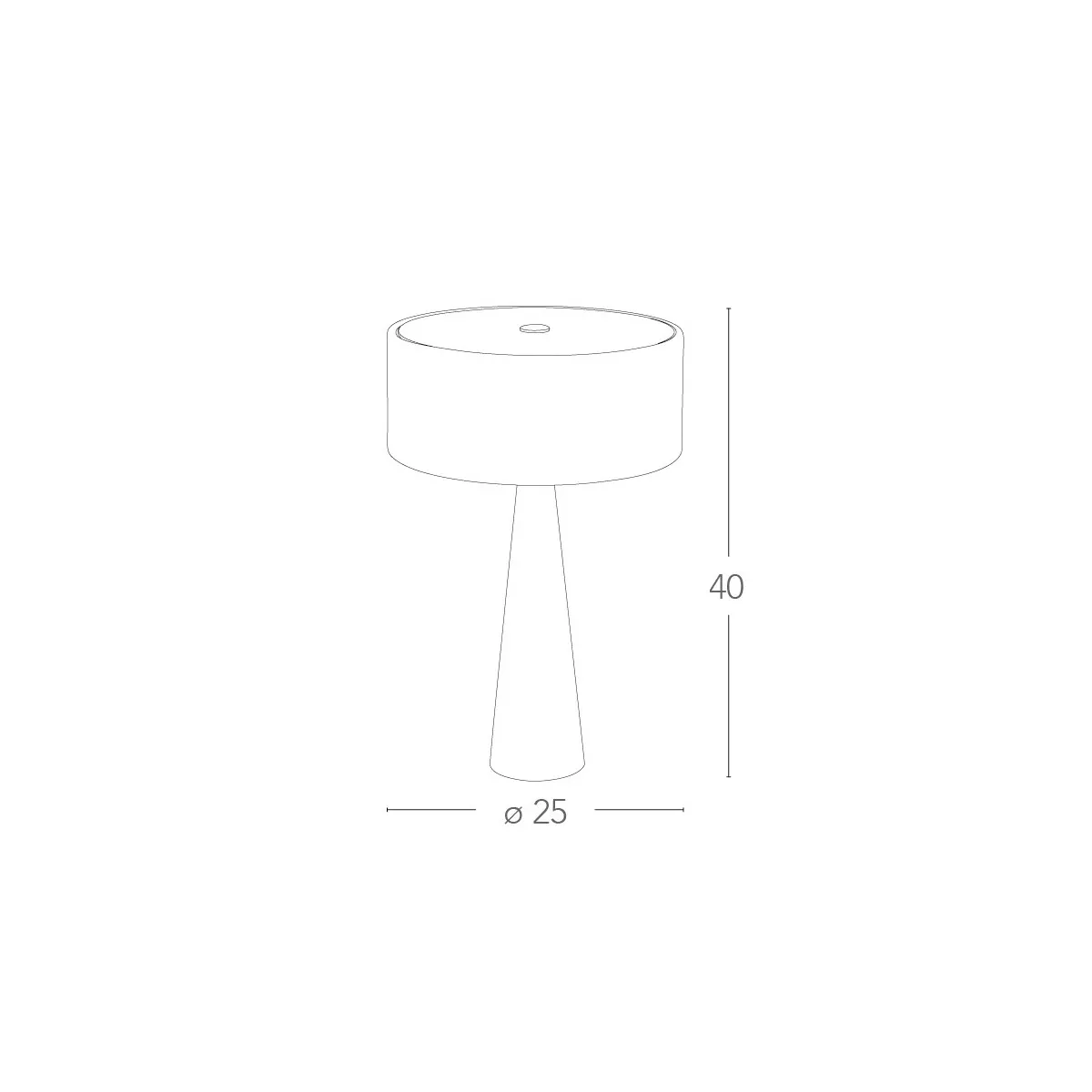 Lume Heminguay in Alluminio con Fusto Conico Cromo e Paralume Silver FanEurope