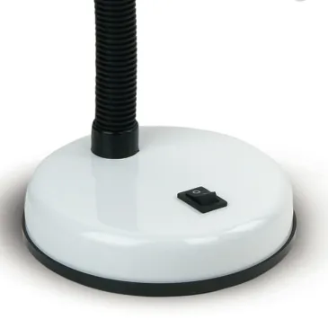 Base Lampada Ldt in Metallo Bianco con Pulsante On/Off FanEurope