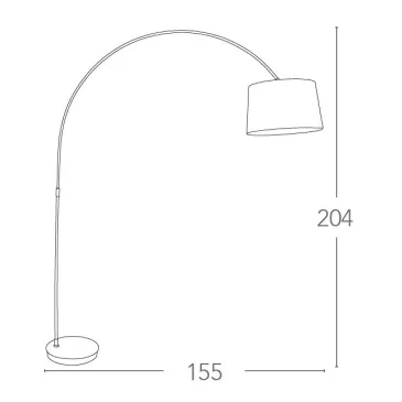 Lampadaire arqué blanc ou noir