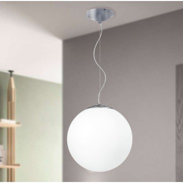 Lampadario a Sospensione bianca Ø 35 cm E27 Adatto a camere e salotti o living