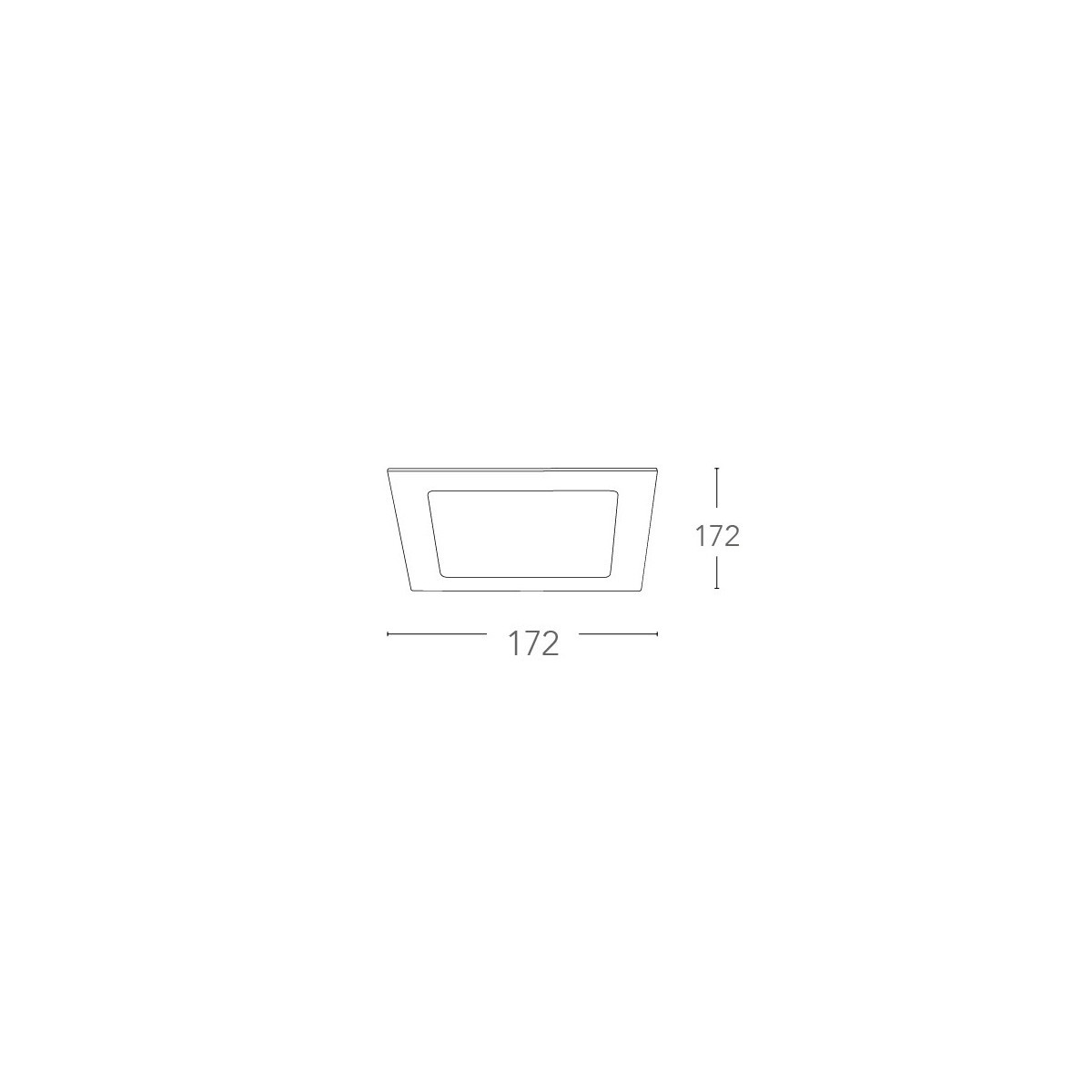Faretto a incasso Flap Quadrato 17,2x17,2 cm in Alluminio...