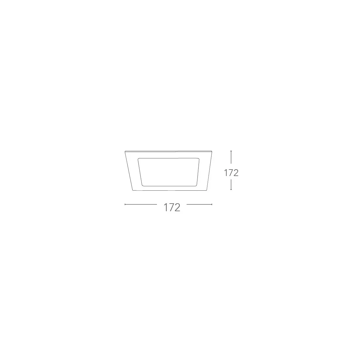 Faretto a incasso Flap Quadrato 17,2x17,2 cm in Alluminio Bianco Led 12 watt e 5500 kelvin FanEurope
