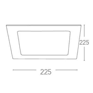 Faretto a Incasso Flap Quadrato 22,5x22,5 cm in Alluminio Bianco  Led 18 watt 5500 kelvin FanEurope