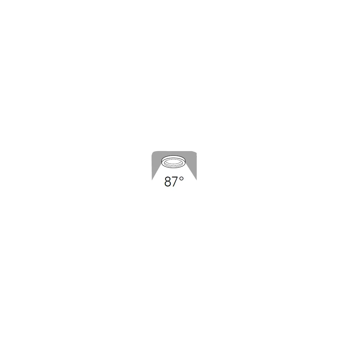 Raggio d'illuminazione di 87°