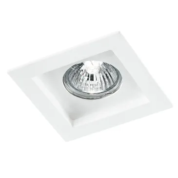 INC-PHANTOM-Q1 - Incasso Controsoffittatura Faretto Quadrato Gesso Bianco Verniciabile GU10