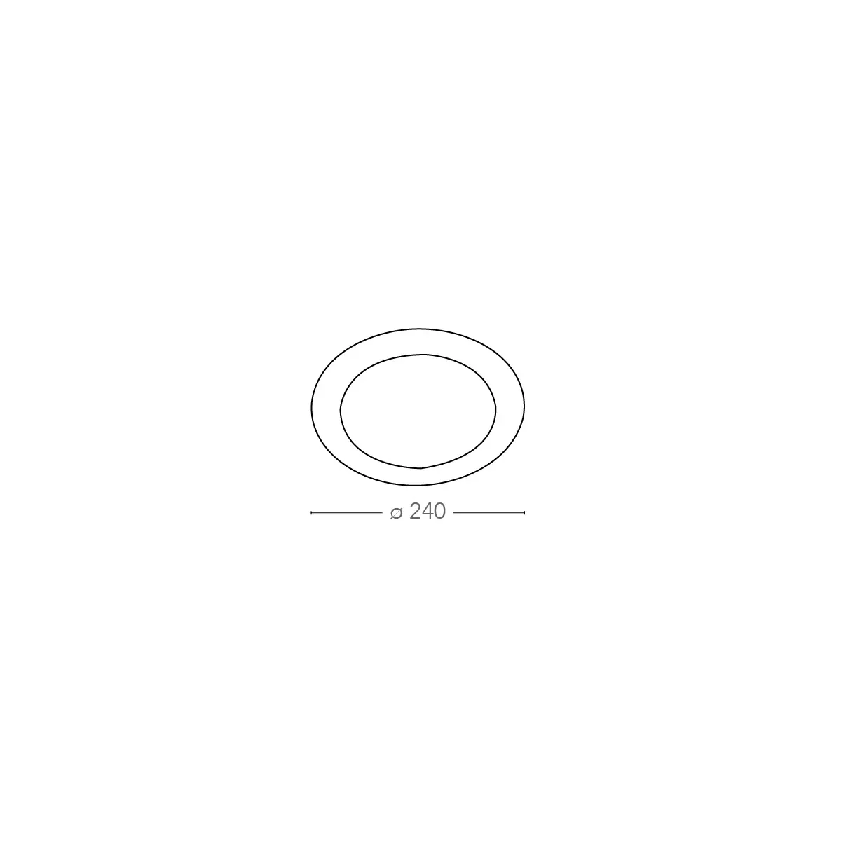Faretto a Incasso Slim Tondo 24 cm in Alluminio Bianco Led 18 watt Luce Calda FanEurope